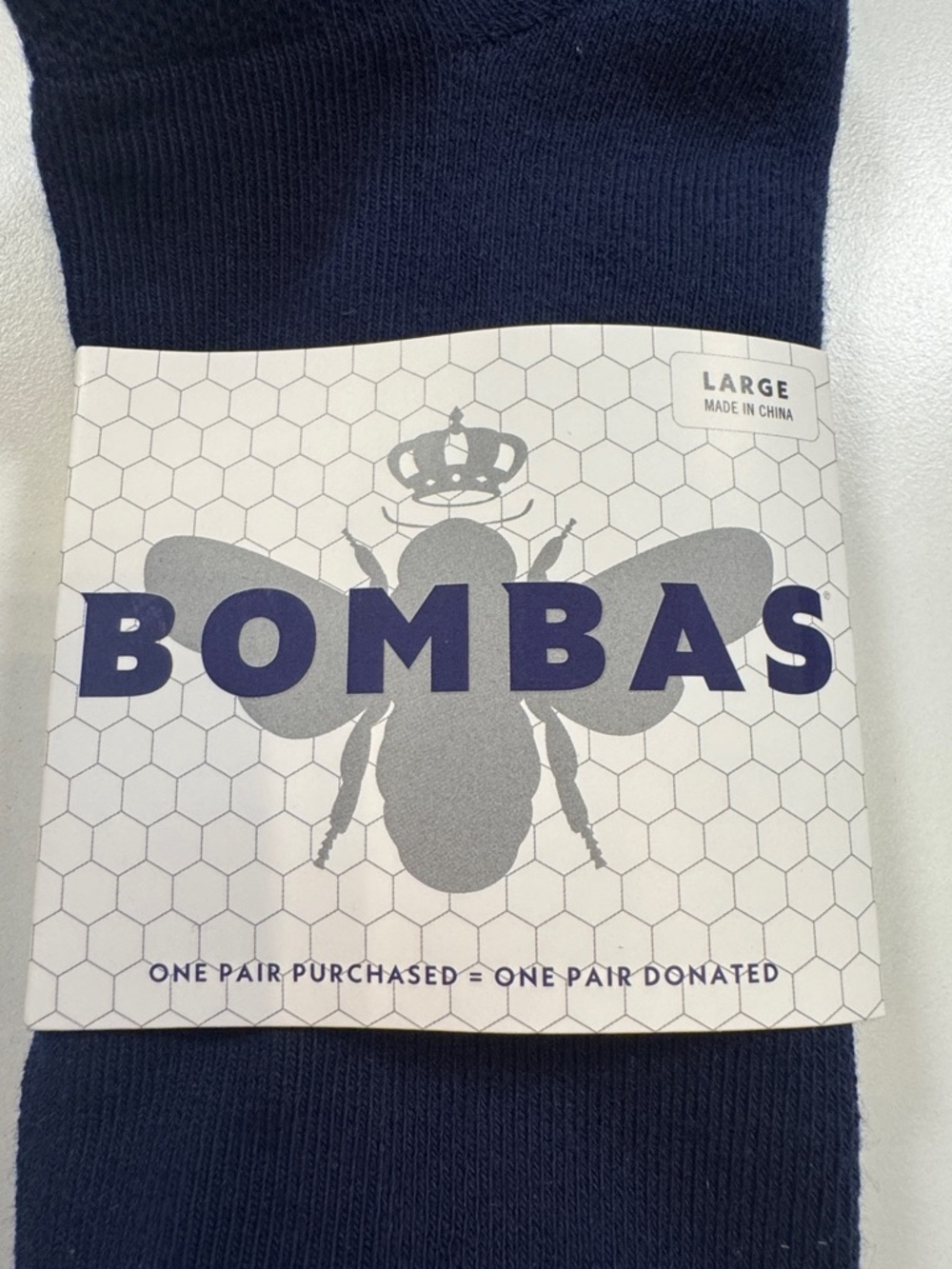 Bombas NWT Unisex 3 Pairs Ankle Socks CLR: Navy Blue SZ:Large - Picture 2 of 6